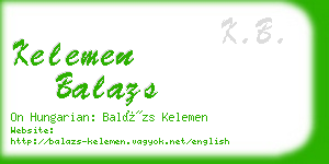 kelemen balazs business card